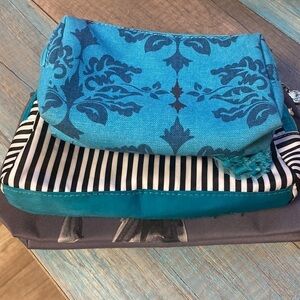 3 cosmetics makeup bags